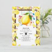 Invitation Anniversaire de citron mignon personnalisé (Debout devant)