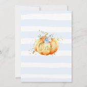 Invitation Anniversaire de citrouille de garçon d'invitation (Dos)