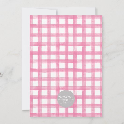 Invitation Anniversaire de Citrouille rose (Dos)