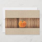 Invitation Anniversaire de citrouille TOUTE photo de partie (Dos)