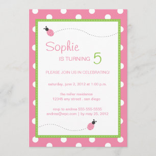 Invitation Anniversaire de coccinelle