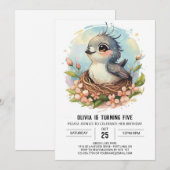 Invitation Anniversaire de Colibri Songbird (Devant / Derrière)