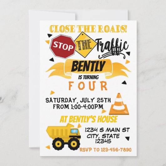 Invitation Anniversaire de construction (Devant)