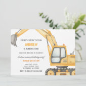 Invitation Anniversaire de construction moderne simple person (Debout devant)