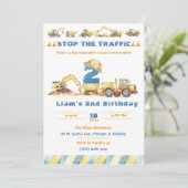 Invitation Anniversaire de construction modifiable (Debout devant)