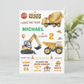 Invitation Anniversaire De Construction Pour Garço (Debout devant)