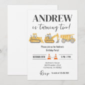 Invitation Anniversaire de construction simple et moderne per (Devant / Derrière)