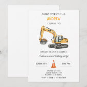 Invitation Anniversaire de construction simple et moderne per (Devant / Derrière)