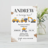 Invitation Anniversaire de construction simple et moderne per (Debout devant)