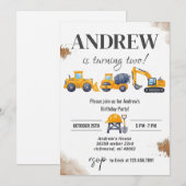 Invitation Anniversaire de construction simple et moderne per (Devant / Derrière)