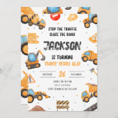 Invitation Anniversaire de construction Truck Part (Devant / Derrière)