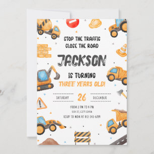 Invitation Anniversaire de construction Truck Part