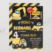 Invitation Anniversaire de construction Truck Part (Devant / Derrière)