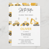 Invitation Anniversaire de construction Truck Part (Devant / Derrière)
