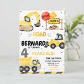 Invitation Anniversaire de construction Truck Part (Debout devant)