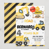 Invitation Anniversaire de construction Truck Part (Devant / Derrière)