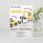 Invitation Anniversaire de construction Truck Part (Debout devant)