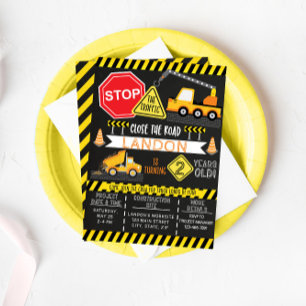 Invitation Anniversaire de construction Truck Part