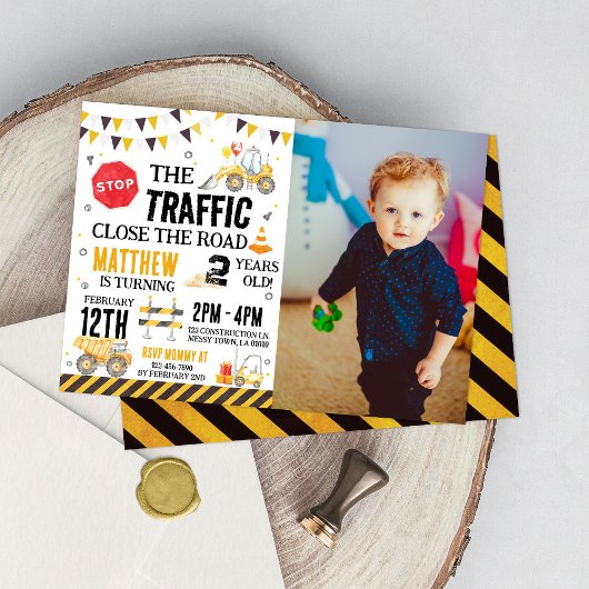 Invitation Anniversaire de construction Truck Part