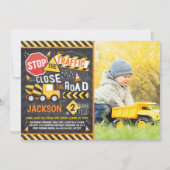 Invitation Anniversaire de construction Truck Part (Devant)