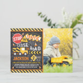 Invitation Anniversaire de construction Truck Part (Debout devant)