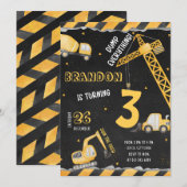 Invitation Anniversaire de construction Truck Part (Devant / Derrière)