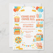 Invitation Anniversaire de conte de carnaval classique (Devant)