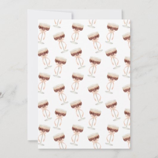 Invitation Anniversaire de Coquette Martini (Dos)