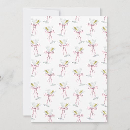 Invitation Anniversaire de Coquette Martini (Dos)