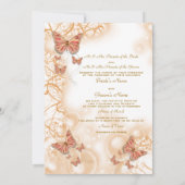 Invitation Anniversaire de corail de fiançailles de mariage (Dos)