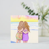 Invitation Anniversaire de couple lesbien (Debout devant)