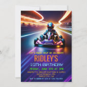 Invitation Anniversaire de course de karting (Devant)