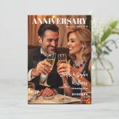 Invitation Anniversaire de couverture de magazine (Debout devant)