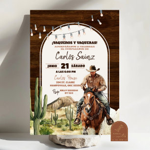 Invitation Anniversaire de Cowboy Espagnol Mexicain du Désert