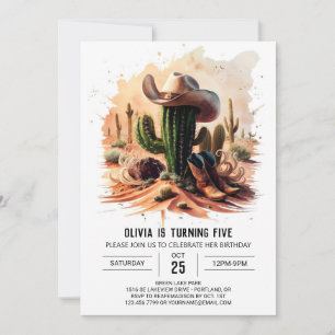 Invitation Anniversaire de Cowboy Wild West