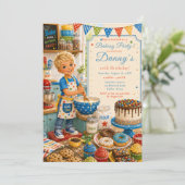 Invitation Anniversaire de cuisson pour enfants (Debout devant)
