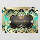 Invitation Anniversaire de culot d'Aqua de Ciao Bella de 311 (Devant / Derrière)