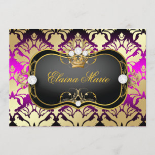 Invitation Anniversaire de culot de rose de Ciao Bella de 311