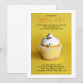 Invitation Anniversaire de Cupcake (Devant / Derrière)