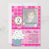 Invitation Anniversaire de Cupcake (Devant)