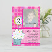 Invitation Anniversaire de Cupcake (Debout devant)