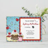 Invitation Anniversaire de Cupcake (Debout devant)