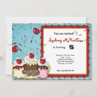 Invitation Anniversaire de Cupcake