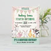Invitation Anniversaire de Cute Barnyard (Debout devant)