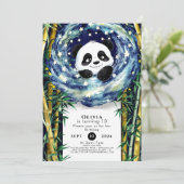 Invitation Anniversaire de Cute Boho Panda (Debout devant)
