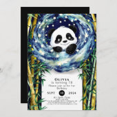 Invitation Anniversaire de Cute Boho Panda (Devant / Derrière)