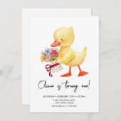 Invitation Anniversaire de Cute Duckkking (Devant / Derrière)