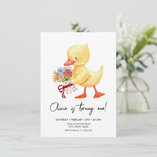Invitation Anniversaire de Cute Duckkking (Debout devant)
