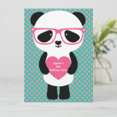 Invitation Anniversaire de Cute Panda (Debout devant)