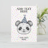 Invitation Anniversaire de Cute Panda Bear (Debout devant)